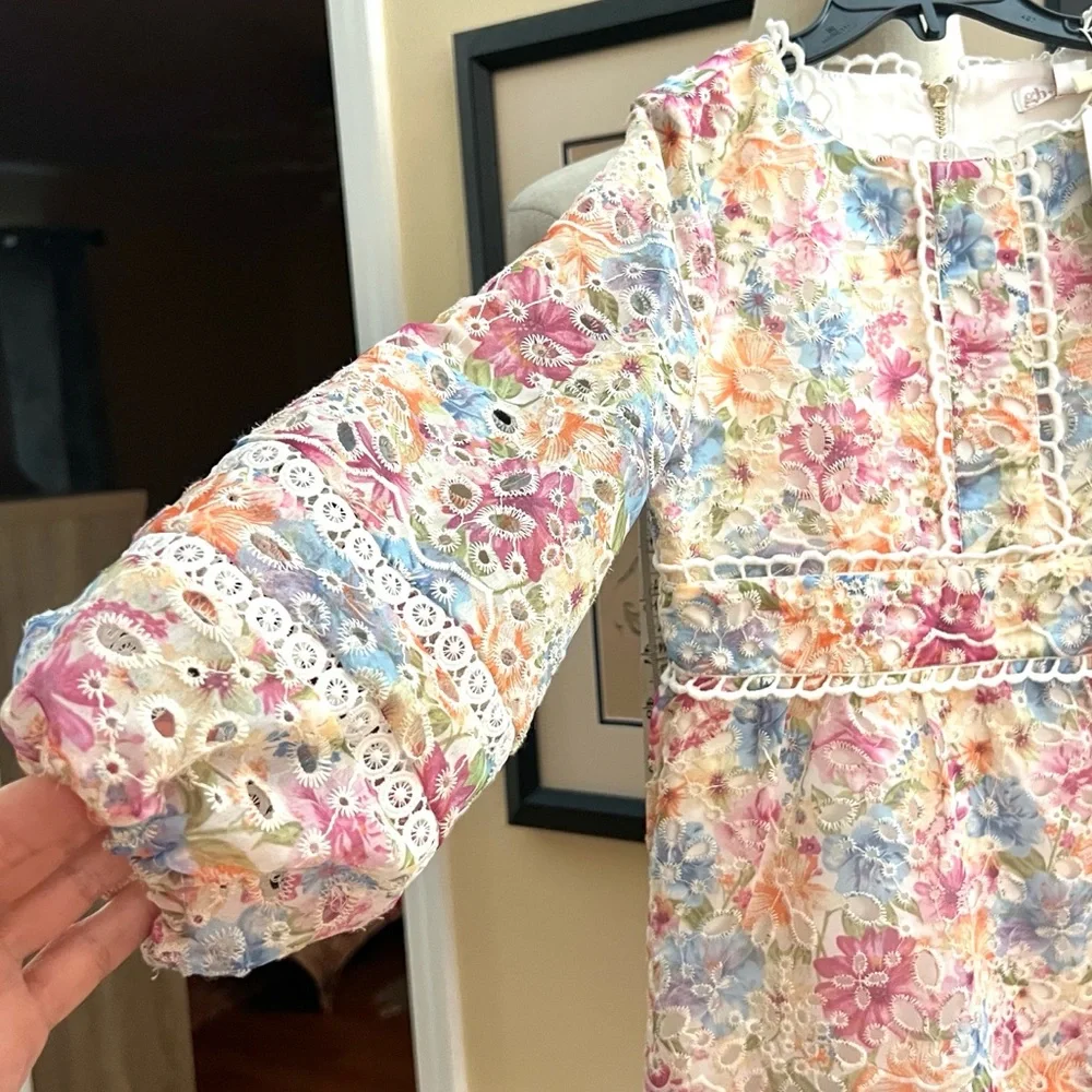 NWT,GB Girls,Stunning Floral Embroidered Dress, OUT OF STOCK ON-LINE, Size 6